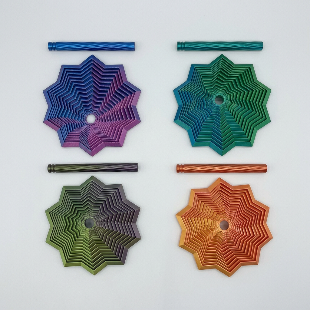 Four layered star designs out of packaging