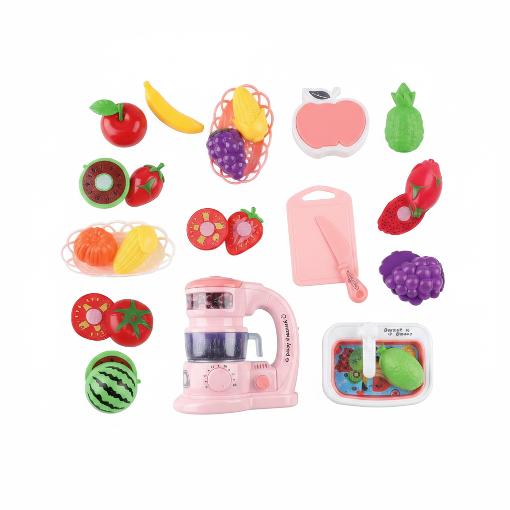 Fun Toy Kitchen Playset - Flat Lay