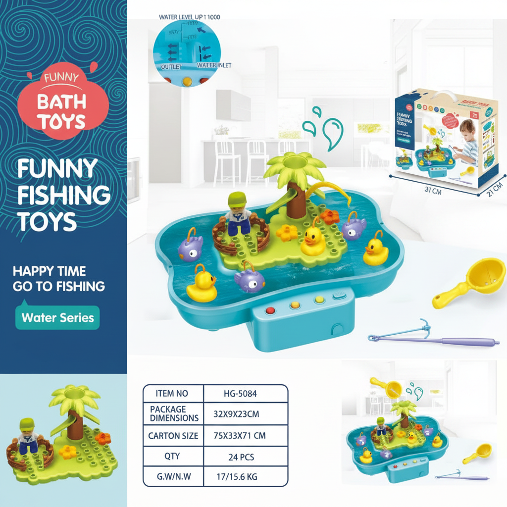 Funny Fishing Toy - Flat Lay