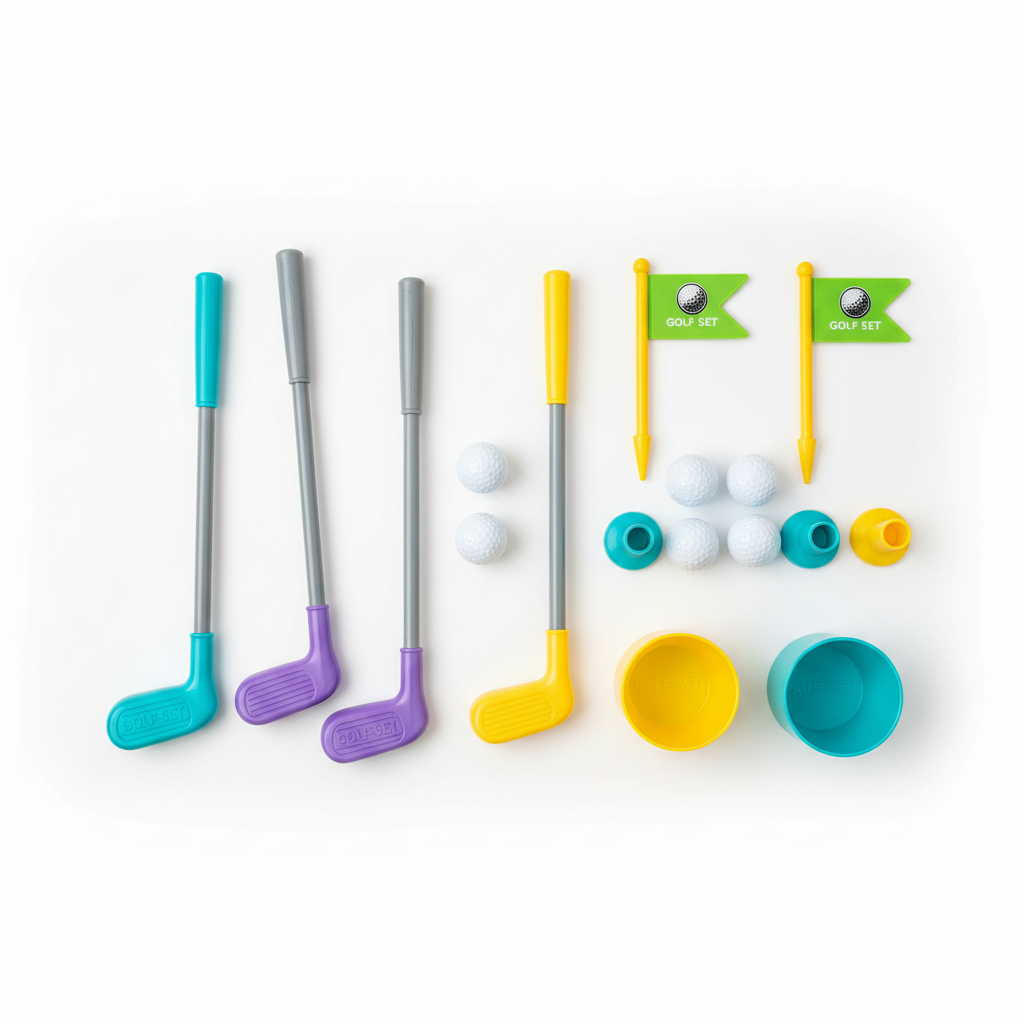 Golf Toy Set - Flat Lay