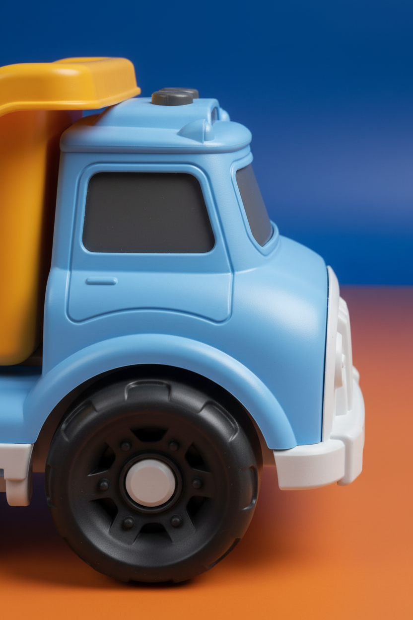 Freight Car Series Dump Truck – close-up side angle on gradient background