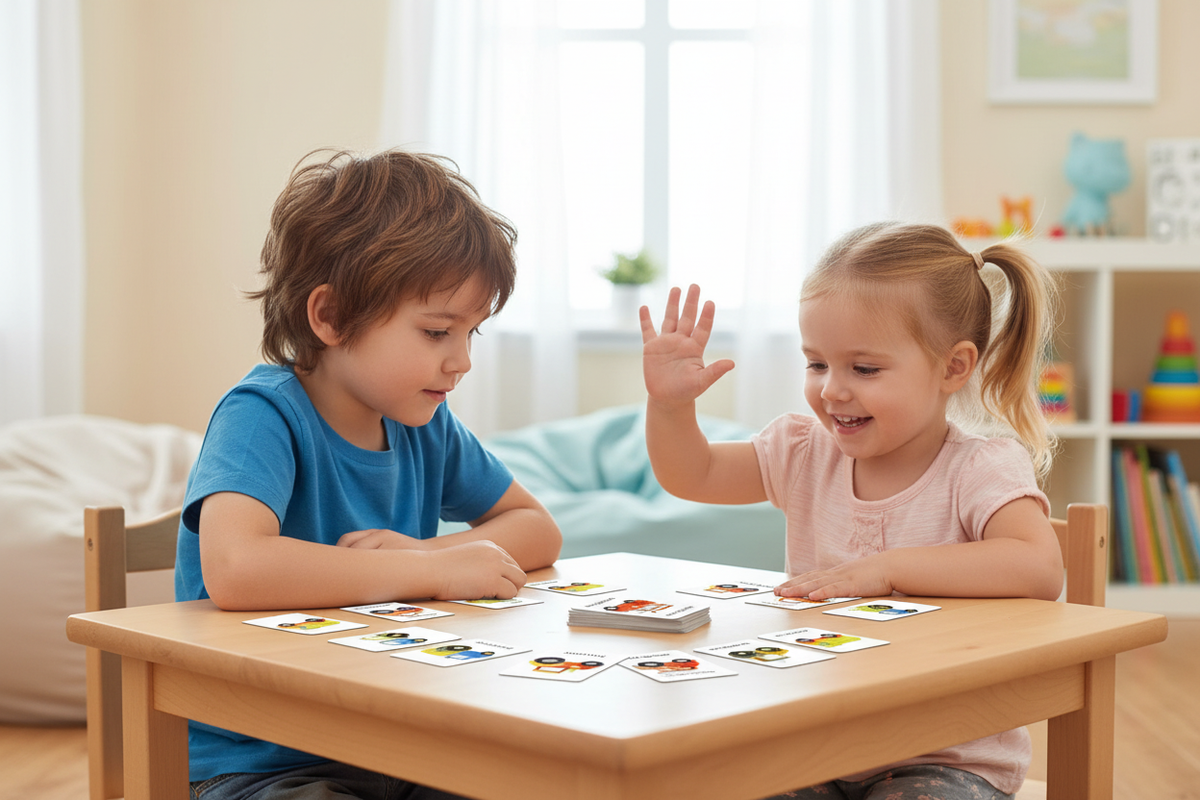 Trucks and Diggers Snap Card Game - Lifestyle Shot