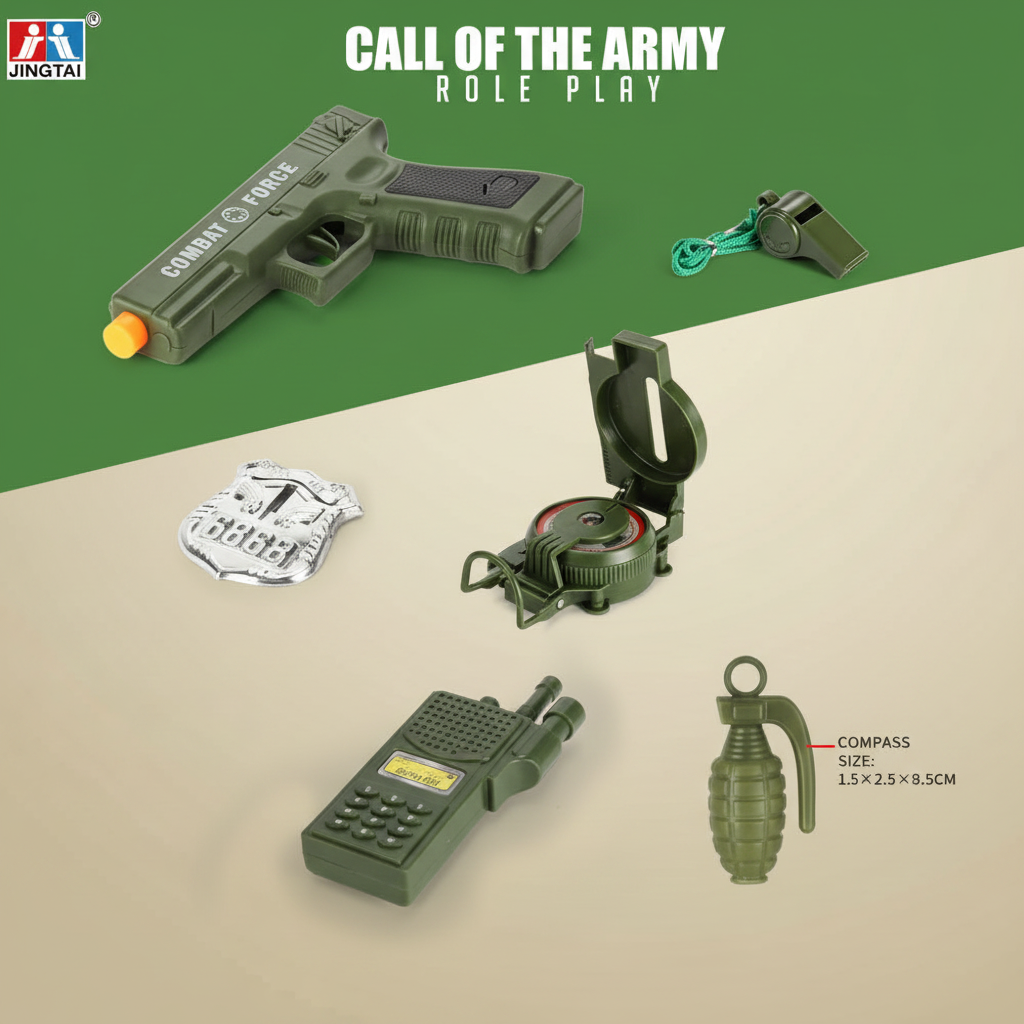 Call of the Army Role Play Set – green gradient detail shot