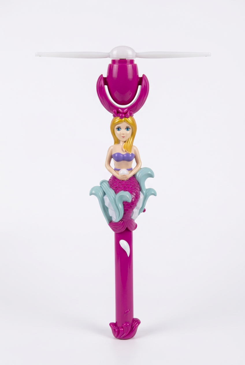 Individual deep magenta mermaid wand