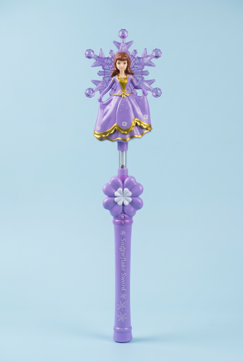 Individual purple princess snowflake wand