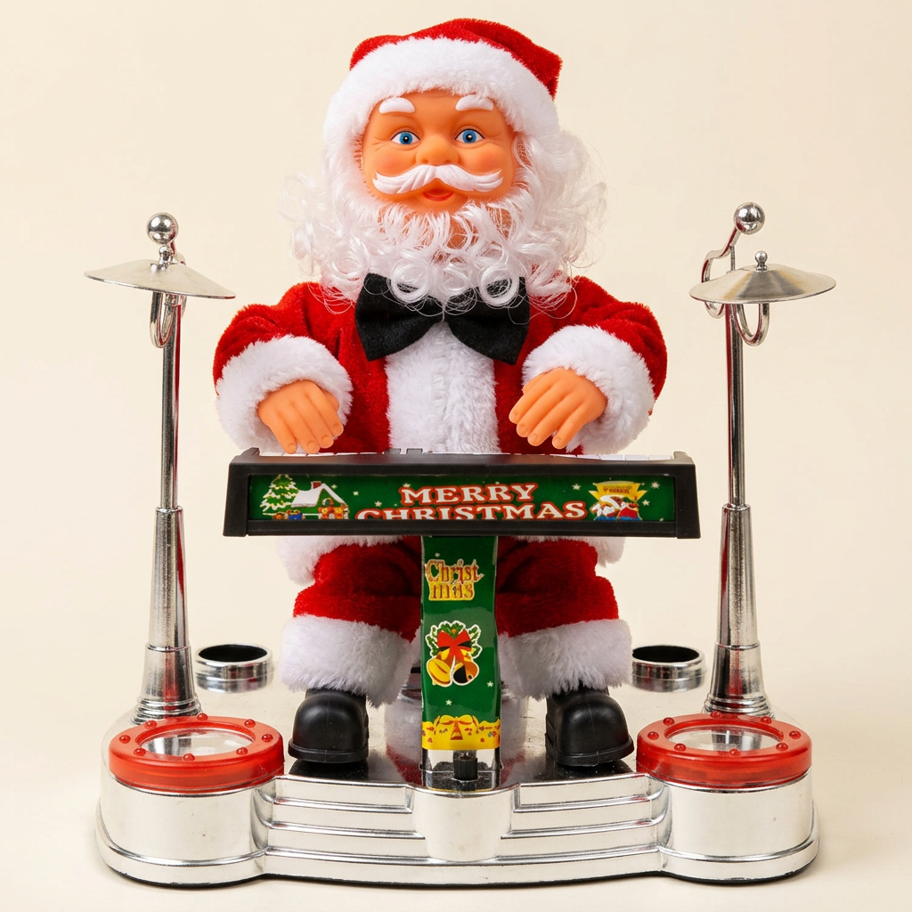 Keyboard Santa detail close-up