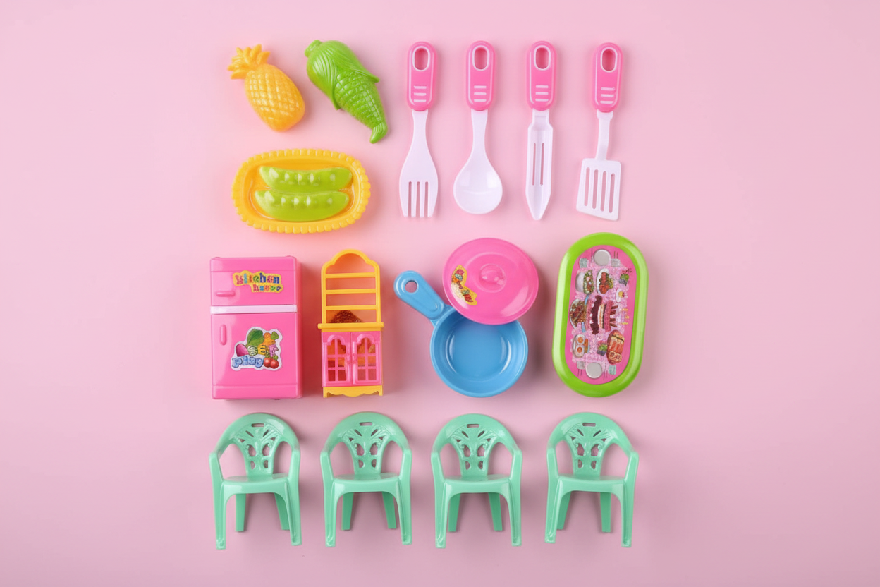 Kitchen Set Playset - Flat Lay