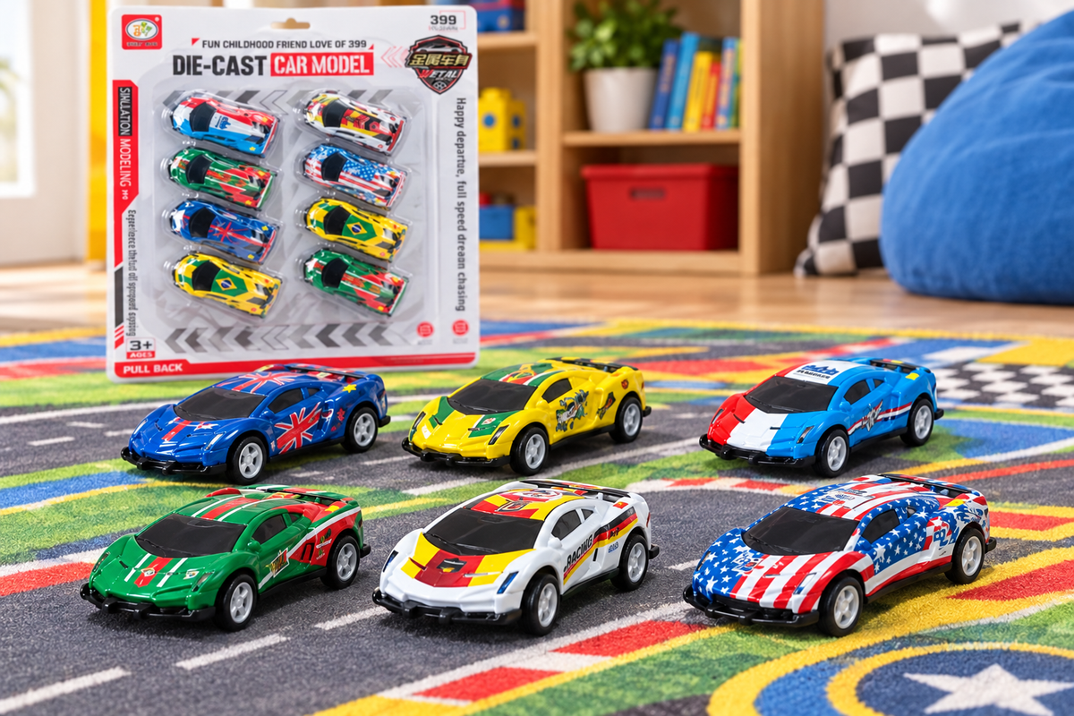 Low-angle racing-play lifestyle shot
