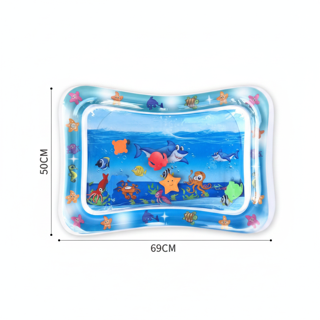 Marine Baby Water Mat - White Background