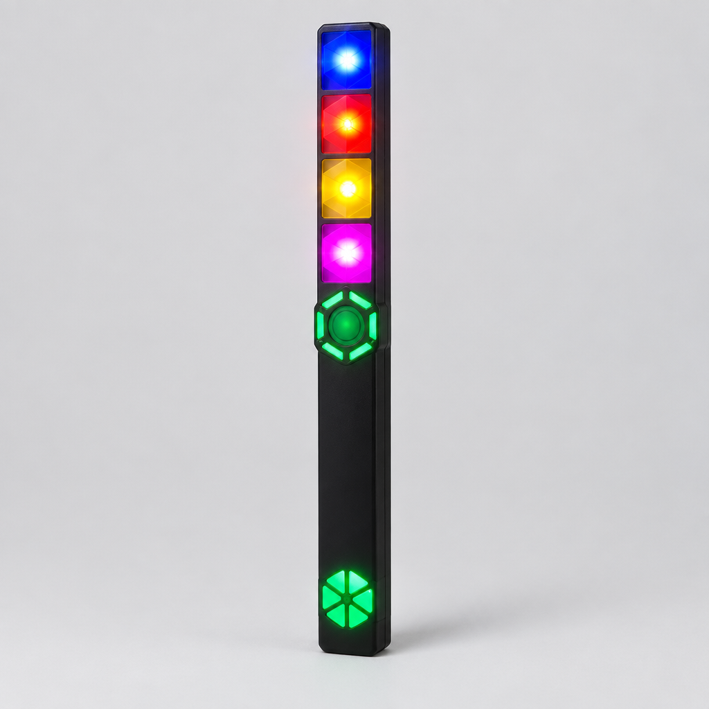 Multicolour LED baton studio shot