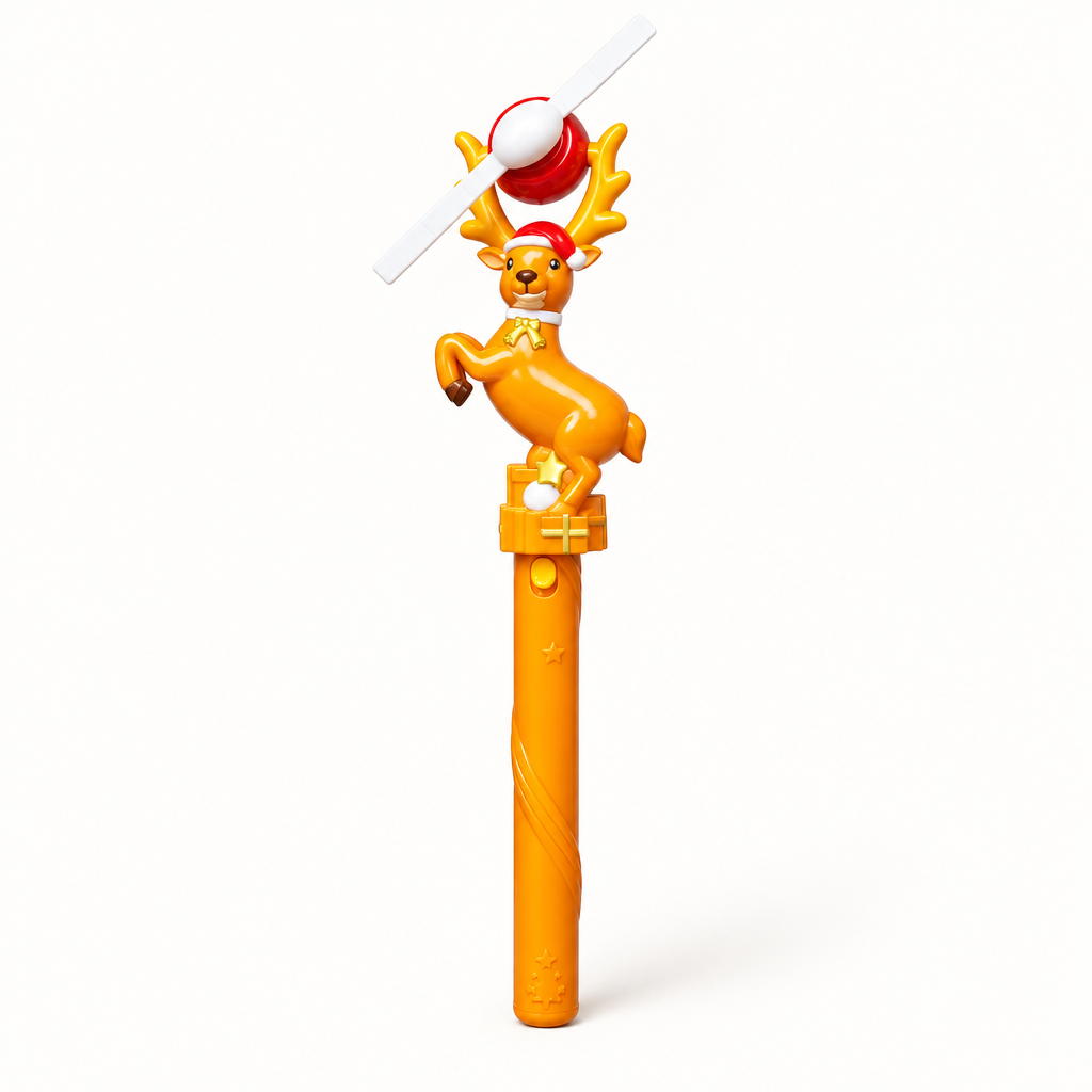 Orange reindeer spinner studio shot