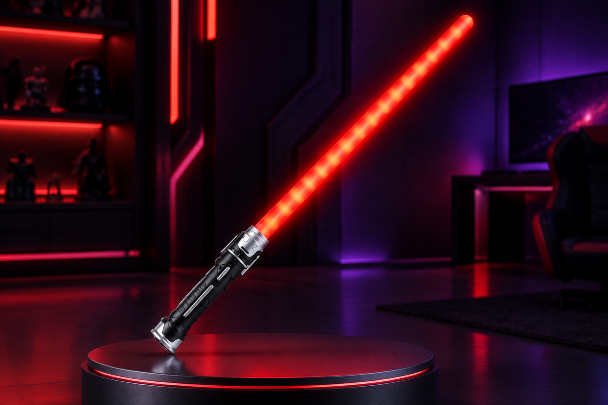 Red space weapon hero product shot