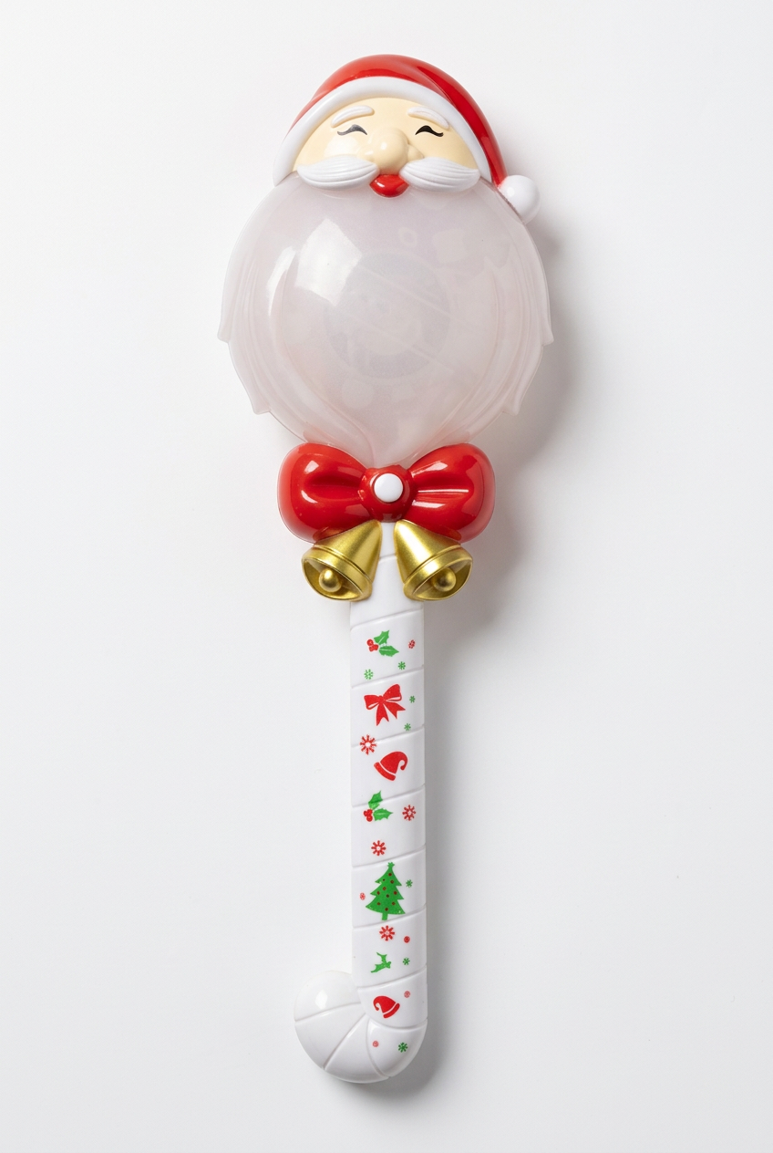 Santa light-up wand on white, switched off