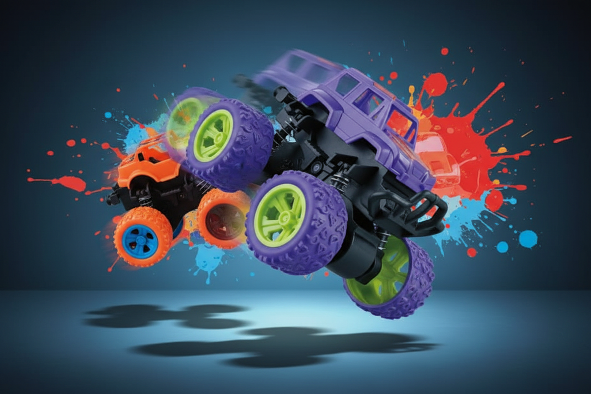 Stunt Inertial Car Action Shot