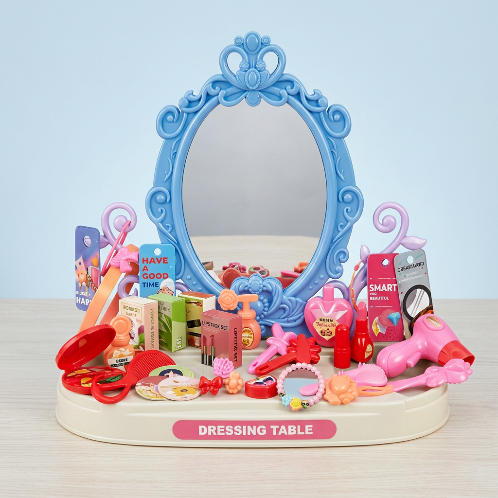 Tabletop and pretend beauty accessory details