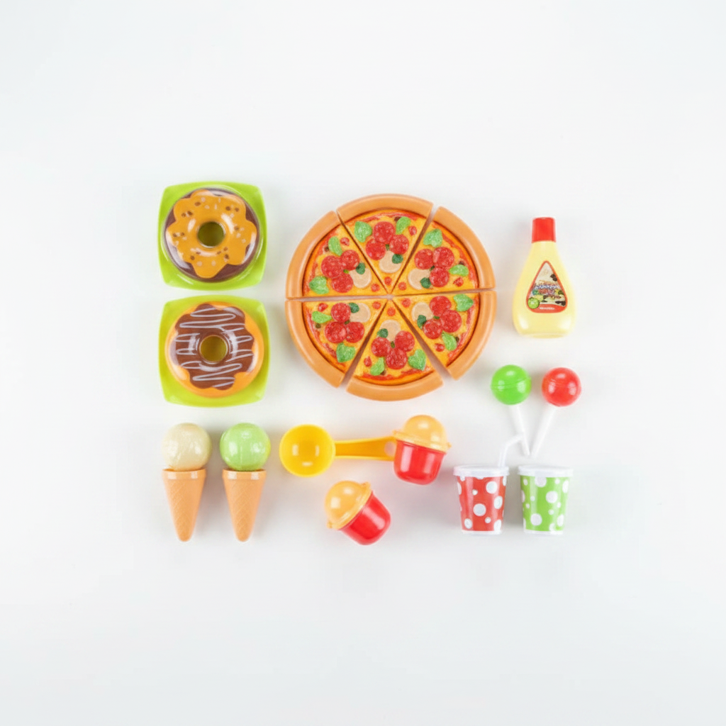 Toy Food Playset - White Background