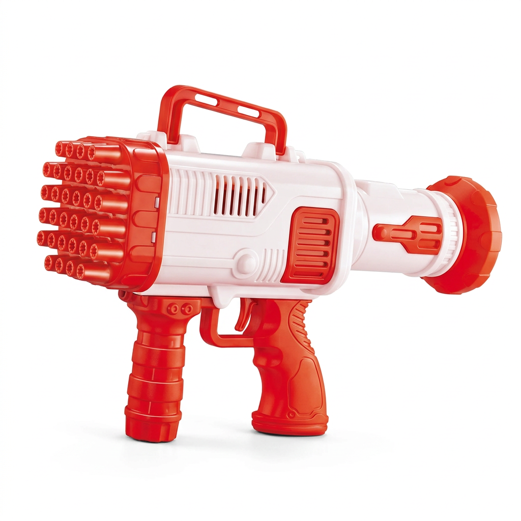 White and red bubble blaster