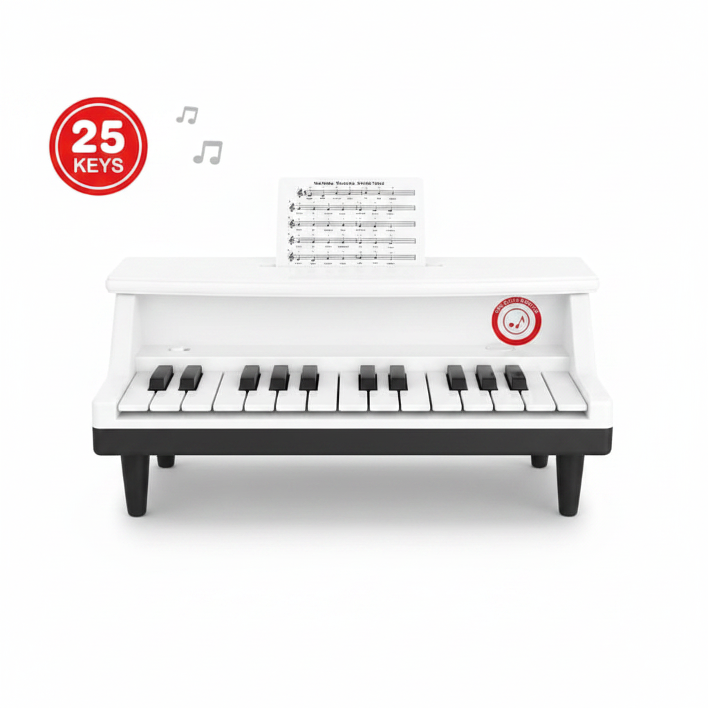 White Piano Front