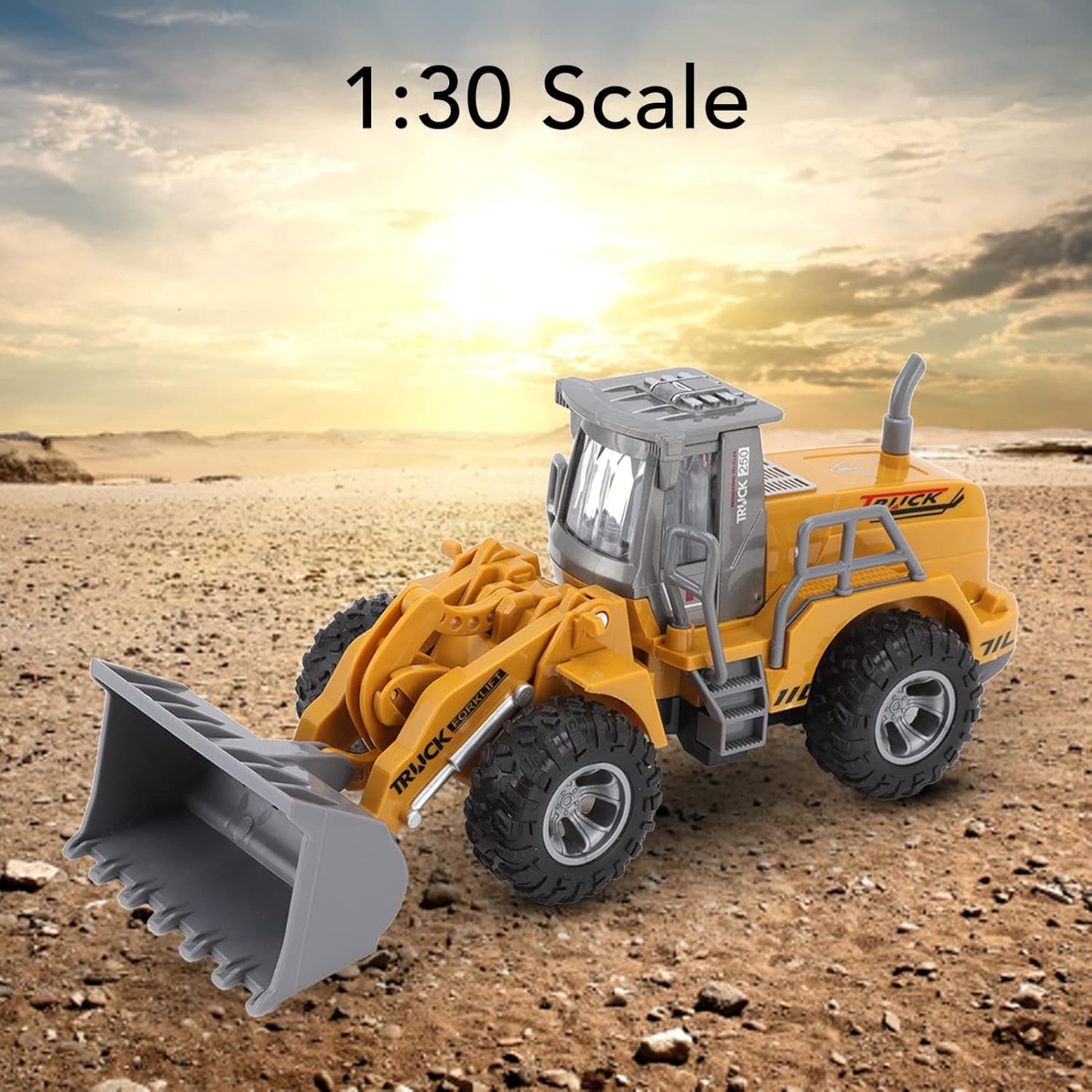 RC Construction Truck Kids Toy Engineering Excavator Track, Remote Control with Light Christmas Birthday Gift