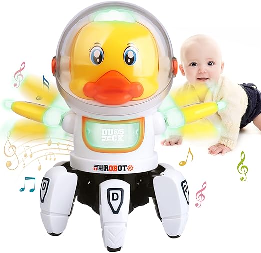 Walking Space Duck Robot Toy with Light Music